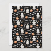 Zwarte Halloween Baby Shower Kaart (Achterkant)