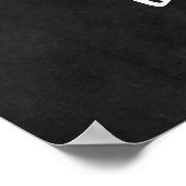 Zwarte Halloween Bloemen Schedel Vrijgezellenfeest Poster (Hoek)