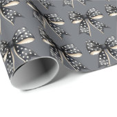 Zwarte Halloween Bows Cadeaupapier (Rol Hoek)