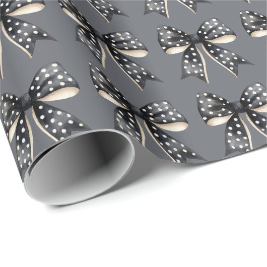 Zwarte Halloween Bows Cadeaupapier (Rol Hoek)