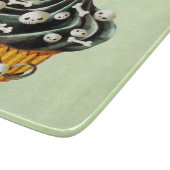 Zwarte Halloween Cupcake met kleine schedels Snijplank (Hoek)