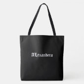 Zwarte Halloween Gepersonaliseerd Tote Bag (Voorkant)