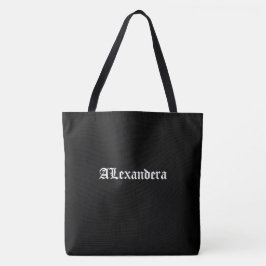 Zwarte Halloween Gepersonaliseerd Tote Bag