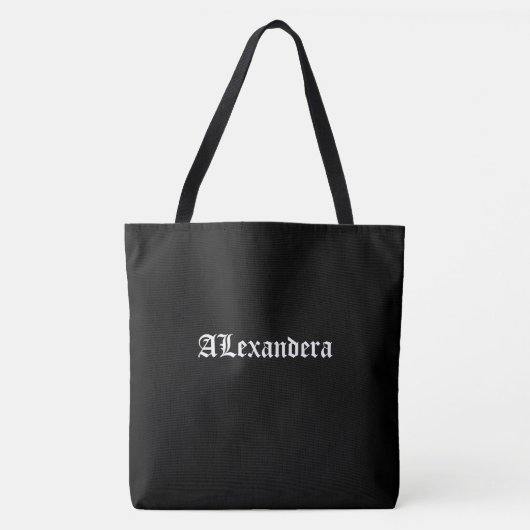 Zwarte Halloween Gepersonaliseerd Tote Bag (Voorkant)