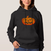 Zwarte halloween-hoes met jack of lantaarns design hoodie (Voorkant)