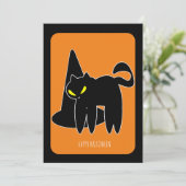  zwarte halloween-kat-heks (Staand voorkant)