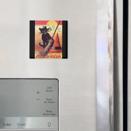  zwarte halloween kat magneet (Insitu (Koelkast))