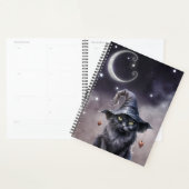 Zwarte Halloween kat met een heks Pet Planner (Display)