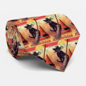  zwarte halloween kat stropdas (Opgerold)