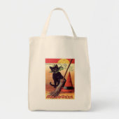  zwarte halloween kat tote bag (Voorkant)