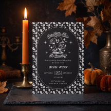 Zwarte Halloween Little Boo baby shower