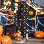 Zwarte Halloween pompoenen en sterren Leggings