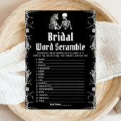 Zwarte Halloween Skeleton Bruids Woord Scramble Ga Kaart