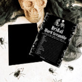 Zwarte Halloween Skeleton Bruids Woord Scramble Ga Kaart