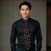 Zwarte Halloween Skull Eyeballs Botten Patroon Stropdas