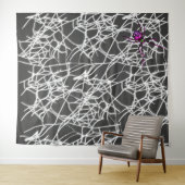 Zwarte Halloween Spinnenweb Foto Achtergrond Wandkleed (In Situ (horizontaal))