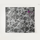 Zwarte Halloween Spinnenweb Foto Achtergrond Wandkleed (Voorkant (horizontaal))