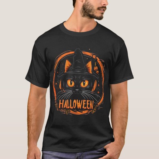 zwarte halloween t-shirt (Voorkant)