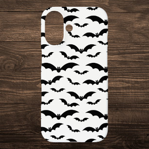 Zwarte Halloween vleermuizen patroon iPhone 16 Hoesje