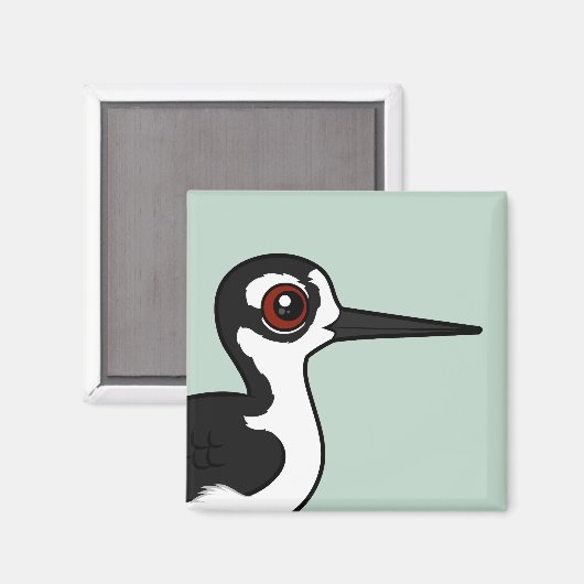 Zwarte hals Stilt Magneet (Voorkant / Achterkant)