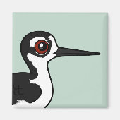 Zwarte hals Stilt Magneet (Voorkant)