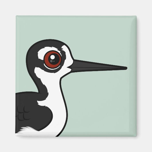 Zwarte hals Stilt Magneet (Voorkant)