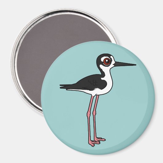 Zwarte hals Stilt Magneet (Voorkant / Achterkant)