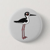 Zwarte hals Stilt Ronde Button 5,7 Cm (Voorkant)