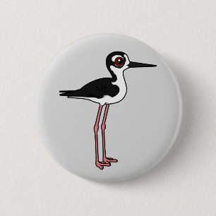 Zwarte hals Stilt Ronde Button 5,7 Cm