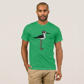 Zwarte hals Stilt T-shirt (Voorkant volledig)