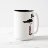 Zwarte hals Stilt Tweekleurige Koffiemok (Voorkant rechts)