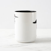 Zwarte hals Stilt Tweekleurige Koffiemok (Center)