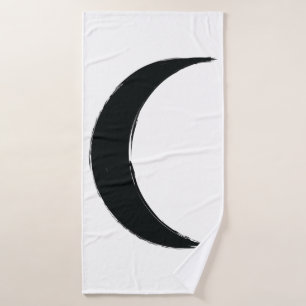 Zwarte Halve Maan Afnemende Magie Donkere Maan Ast Bad Handdoek