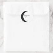 Zwarte Halve Maan Donkere Maan Astrologie Dierenri Ronde Sticker (Tas)