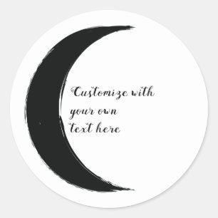 Zwarte Halve Maan Donkere Maan Astrologie Dierenri Ronde Sticker
