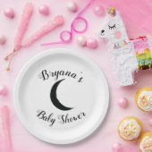 Zwarte Halve Maan Donkere Maan Astrologie Zodiac F Papieren Bordje (Feest)