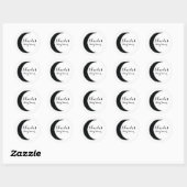 Zwarte Halve Maan Donkere Maan Astrologie Zodiac F Ronde Sticker (Vel)