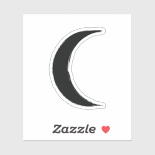 Zwarte Halve Maan Magie Donkere Maan Magie Astrolo Sticker