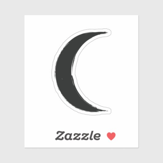 Zwarte Halve Maan Magie Donkere Maan Magie Astrolo Sticker (Vel)