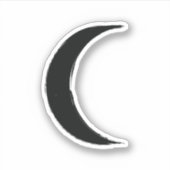 Zwarte Halve Maan Magie Donkere Maan Magie Astrolo Sticker (Voorkant)