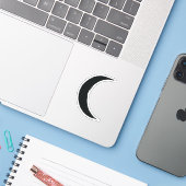 Zwarte Halve Maan Magie Donkere Maan Magie Astrolo Sticker (Laptop met iPhone)