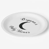 Zwarte Halvemaan Donkere Maan Astrologie Zodiac Fe Papieren Bordje (Gekanteld)