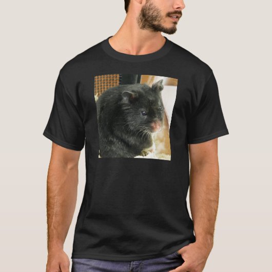 Zwarte hamster t-shirt (Voorkant)
