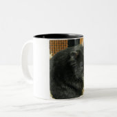 Zwarte hamster tweekleurige koffiemok (Voorkant links)