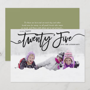 Zwarte hand belettering Gelukkig Nieuwjaar Foto Feestdagenkaart