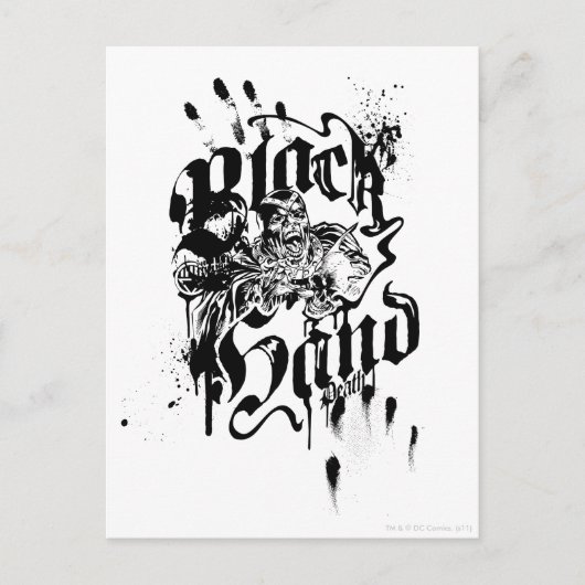 Zwarte hand - Collage Briefkaart (Voorkant)