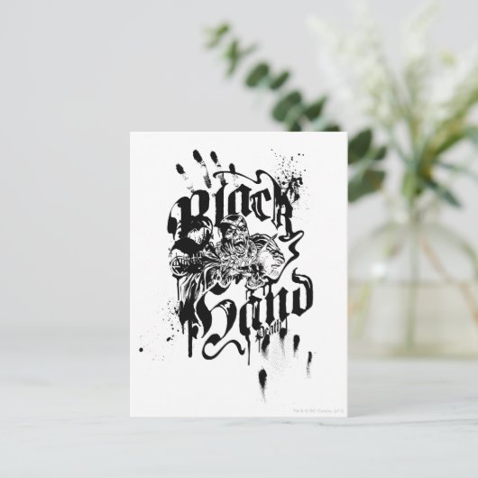 Zwarte hand - Collage Briefkaart (Staand voorkant)