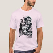 Zwarte hand en schedel t-shirt (Voorkant)