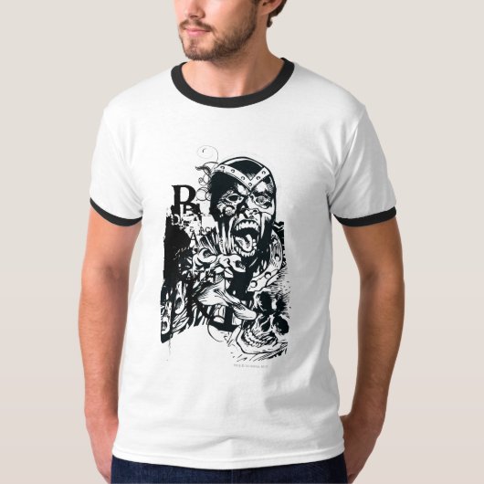 Zwarte hand en schedel t-shirt (Voorkant)