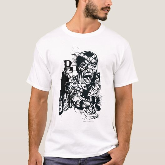 Zwarte hand en schedel t-shirt (Voorkant)